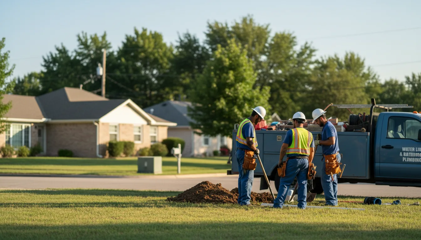 Residential water line and bathroom plumbing service in Sears, MI